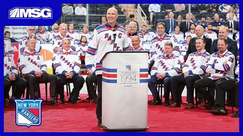 Rangers 1994 Stanley Cup 25th Anniversary Celebration (Full Ceremony) - YouTube