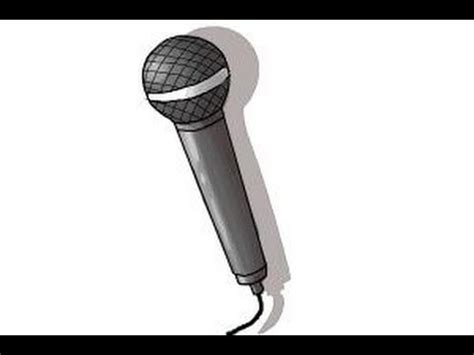 How to draw a microphone - YouTube