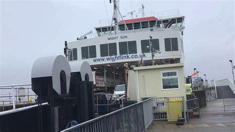 Wightlink Ferries Wight Sun arriving at Yarmouth Ferry Terminal - YouTube