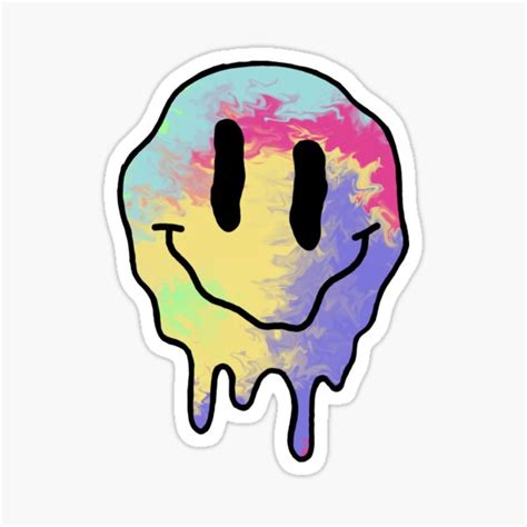 "Melty smiley face" Sticker for Sale by cambrieadams | Redbubble