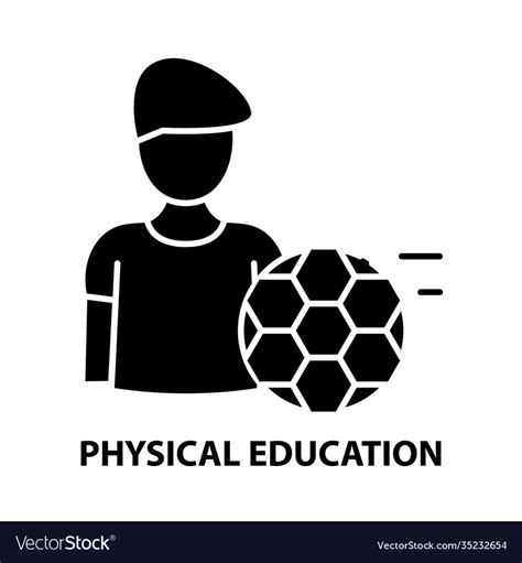 Physical education icon black sign Royalty Free Vector Image