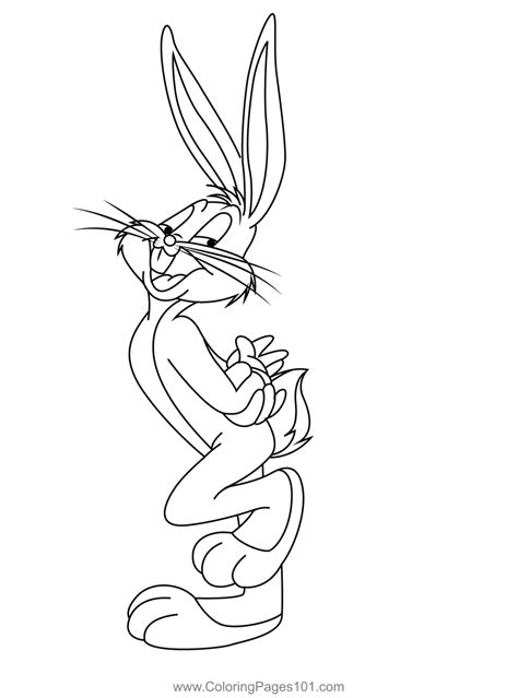 Bugs Bunny Coloring Page for Kids - Free Looney Tunes Printable ...