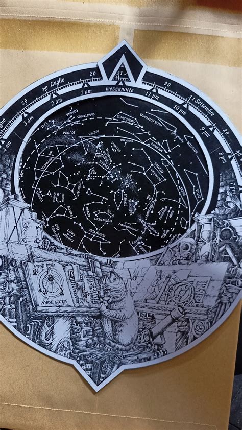 Illustrated Night Sky Map Illustrated Celestial Planisphere - Etsy