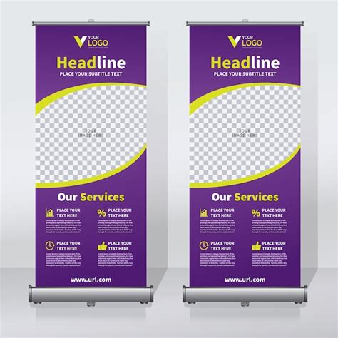 Premium Vector | Creative roll up banner design template