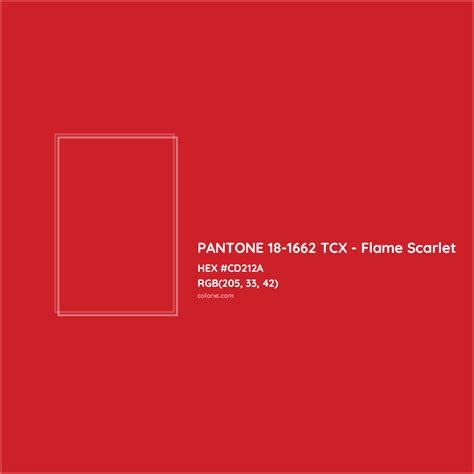 PANTONE 18-1662 TCX - Flame Scarlet Complementary or Opposite Color ...