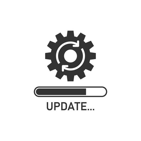 Update software icon in flat style. System upgrade notification vector ...