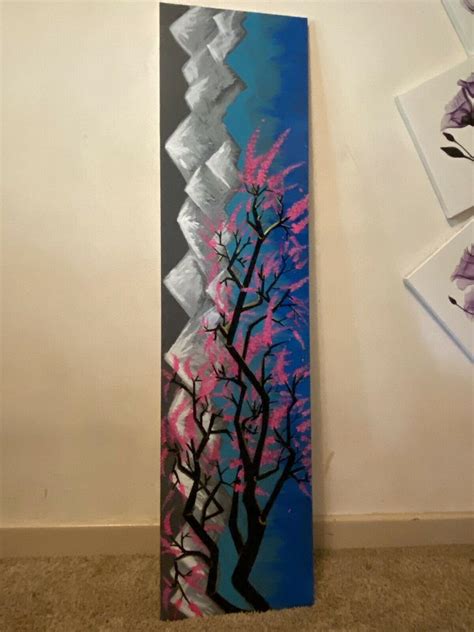 Pink Cherry Blossom Tree Painting | #2767321114