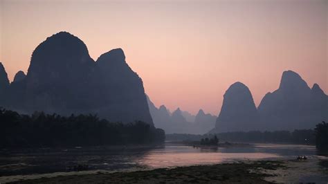 Li River At Sunset Xingping Yangshuo Guangxi Stock Footage SBV-311110333 - Storyblocks
