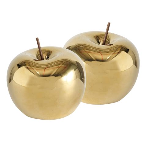 Buy WHW Whole House Worlds Crosby Street Golden Apples, Set of 2 ...