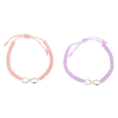 Pastel Infinity Adjustable Friendship Bracelets - 2 Pack | Claire's US