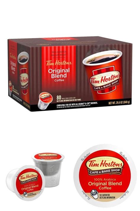 Tim Hortons 80 Pods K Cup Original Blend Single Serve Coffee 100% ...