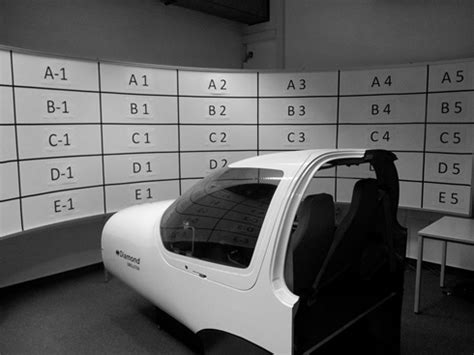 1.: Flight simulator cockpit mock-up with gridded projection screen.... | Download Scientific ...