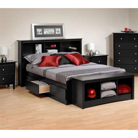 Prepac Platform Storage Bed w/ Bookcase Headboard by OJ Commerce CTMB - $364.04