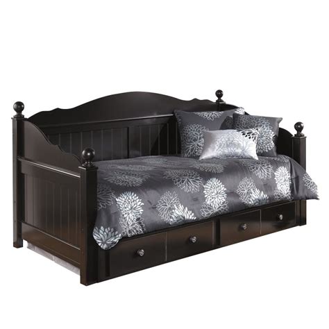 Ashley Jaidyn Wood Storage Daybed in Black - B100-81-B150-60-80-KIT