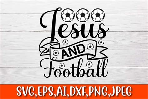 Jesus and Football Graphic by GoSVG · Creative Fabrica