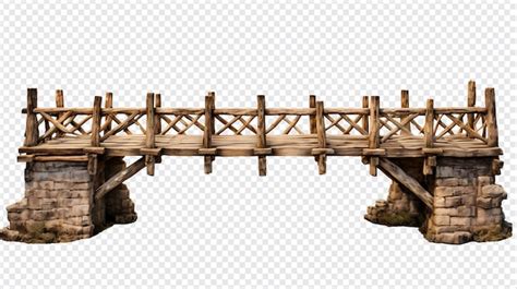 Premium Vector | Various types of old timber bridge transparent background