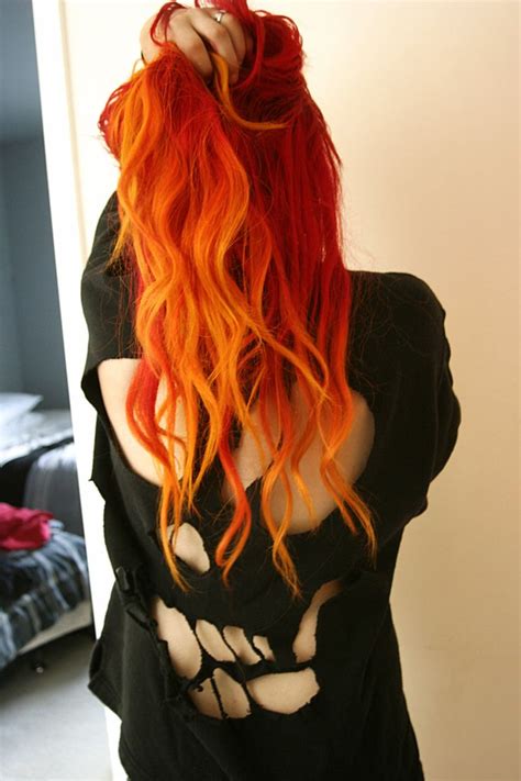 red hot fire hair | Hair color orange, Red orange hair, Hair styles