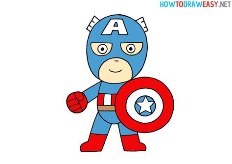 Captain America Drawing Tutorial for Beginners | Captain america ...