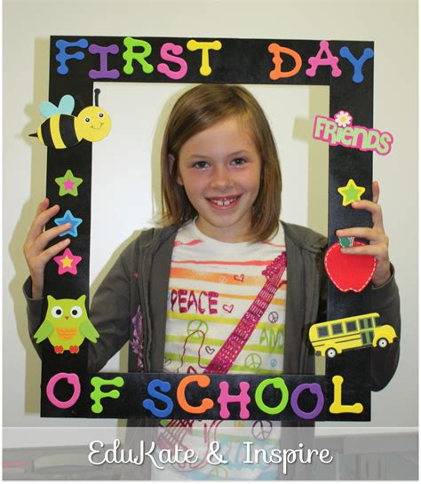 First Day of School Photo Frame | School crafts, First day of school activities, School photo frames