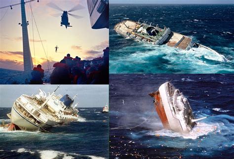 MTS Oceanos (sank 4 Aug 1991) suffering uncontrolled flooding. The ship ...