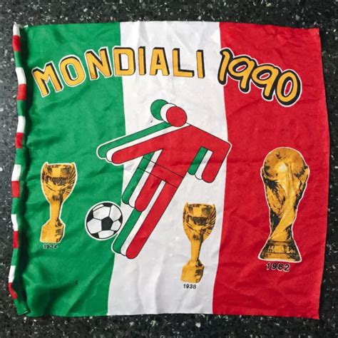 CALCIO ITALIA 90 - Bandiera Flag Originale - 60 x 60 cm - Gadget ...