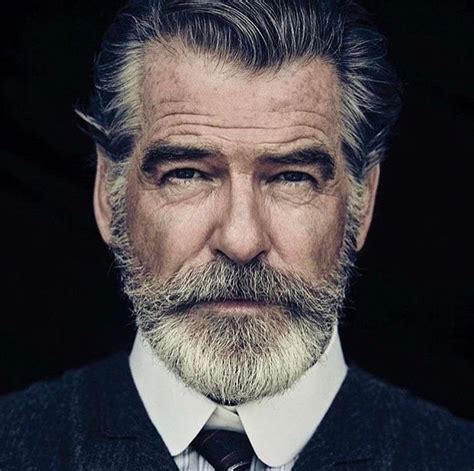 Pierce Brosnan is looking incredible at this age with his well-groomed beard. Definitely what I ...