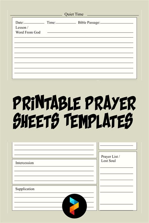 Printable Prayer Sheets Templates