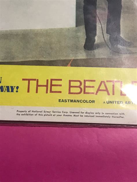 Vtg The Beatles HELP Movie Poster 1 1965 Numbered 65/293 | Etsy