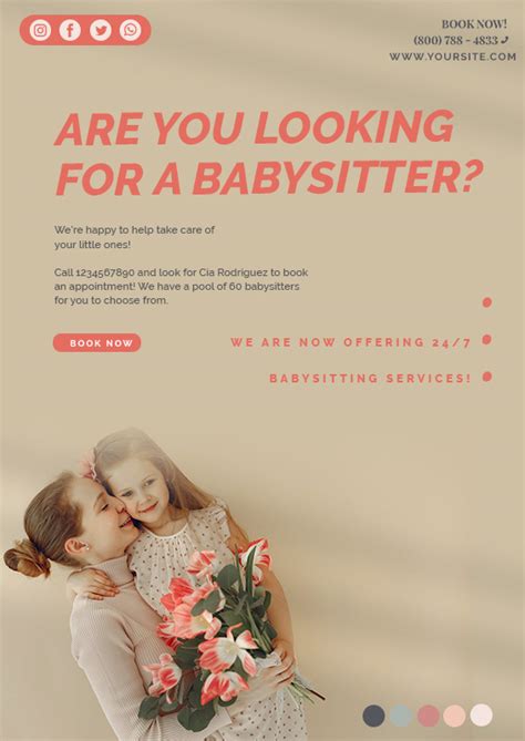 10+ Babysitting Flyer free psd template | shop fresh