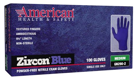 American Zircon Blue, Nitrile Glove, Dark Blue, 100/P