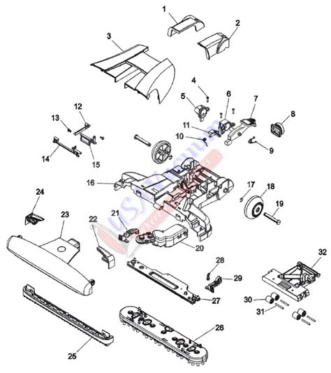 Hoover H3060 FloorMate SpinScrub 800 with Tools Parts List & Schematic, Hoover Model H3060 Parts ...