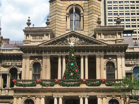 Sydney - City and Suburbs: Sydney Town Hall, Christmas