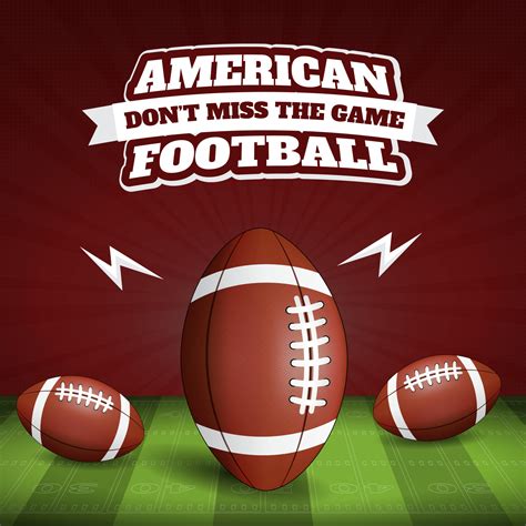 American football field bright stadium illustration on sunburst and red background 14074883 ...