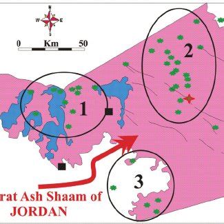 Location map of Harrat Ash Shaam Basaltic field and location of Tulul ...