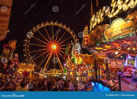 Bavarian Fall Festival editorial stock photo. Image of neon - 30401473