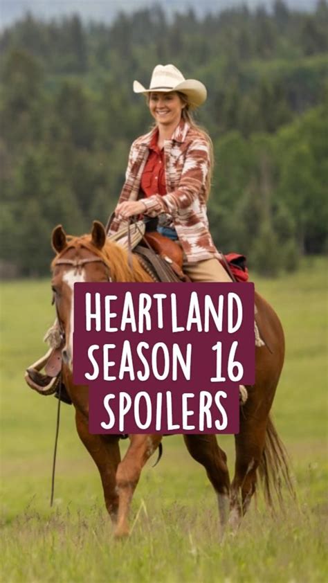 Heartland Season 16 Spoilers | Heartland seasons, Heartland tv show, Heartland tv