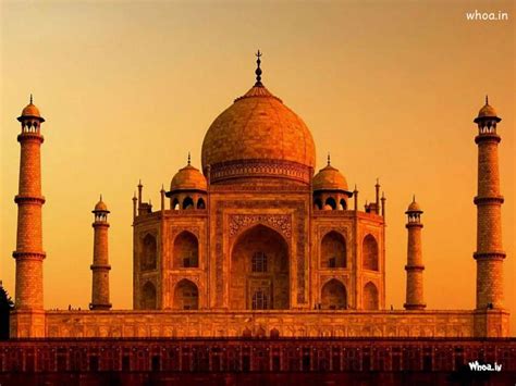 Taj Mahal Sunset Wide Desktop HD Wallpaper