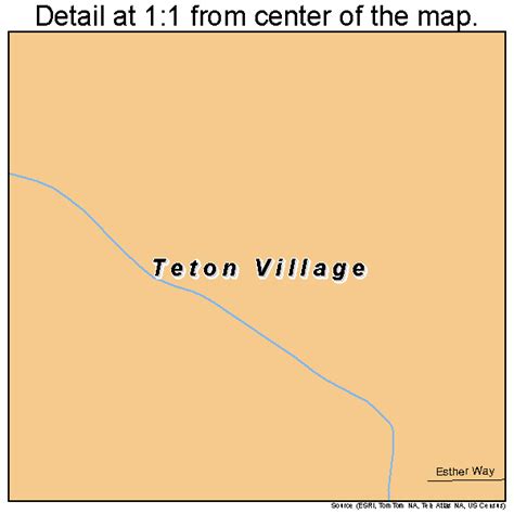 Teton Village Wyoming Street Map 5675935