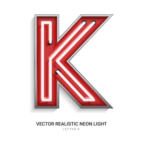 Premium Vector | Neon letter k