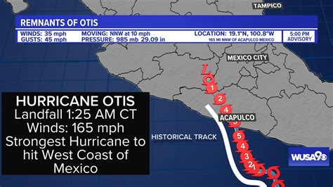 Hurricane Otis makes landfall as a Category 5 near Acapulco | wusa9.com