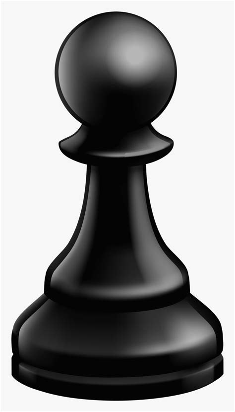 Pawn Black Chess Piece - Transparent Background Chess Pieces Clipart ...