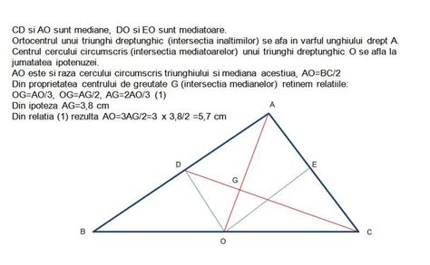 6. Fie ABC un triunghi dreptunghic în A. Dacă distanţa dintre ...