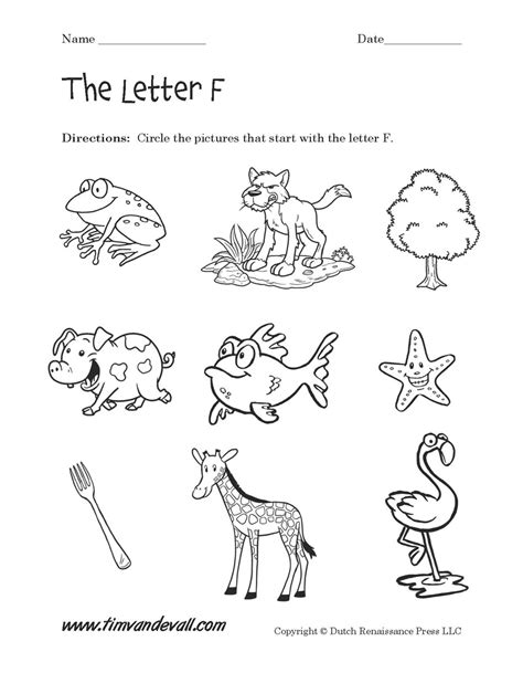 Letter F Worksheets | Preschool Alphabet Printables