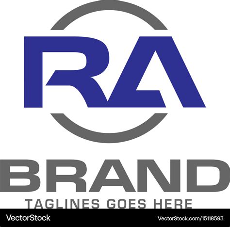 Letter ra logo design Royalty Free Vector Image