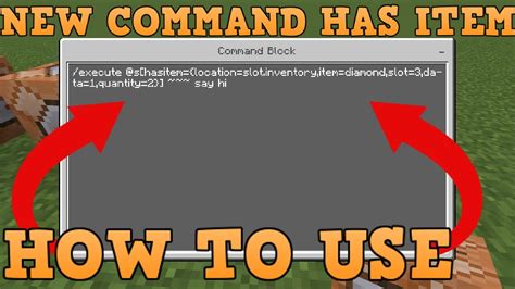 Minecraft Bedrock Edition Command Block Tutorial (Has Item) - YouTube