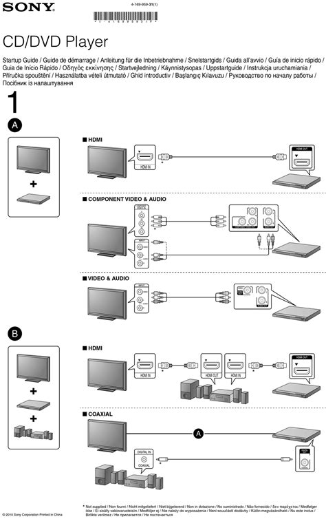 SONY DVP-SR700H DVD PLAYER STARTUP MANUAL | ManualsLib