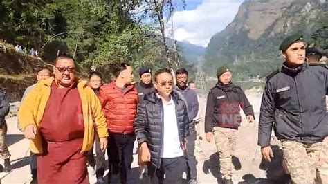 Sikkim CM Prem Singh Tamang visits Chungthang, takes stock of ...