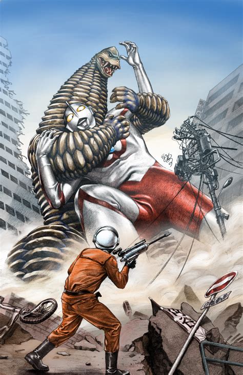 Ultraman vs Red King E.J.Su - Illustrations ART street