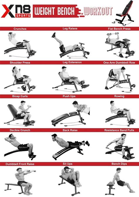 Bench workout | Adjustable weight bench, Bench workout, Weight benches