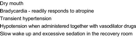 Side effects of dexmedetomidine. | Download Table